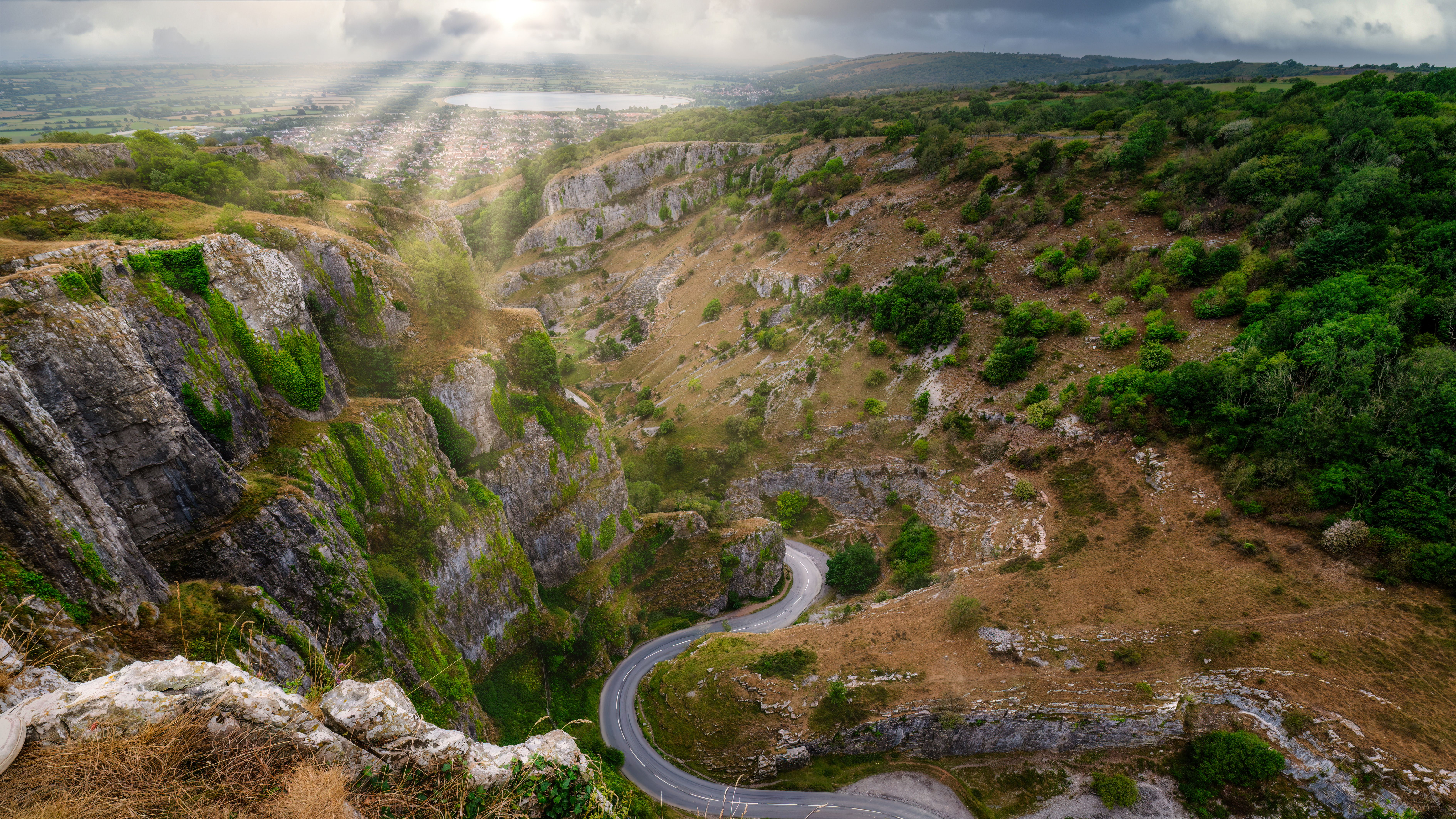Cheddar Gorge panoramic view
