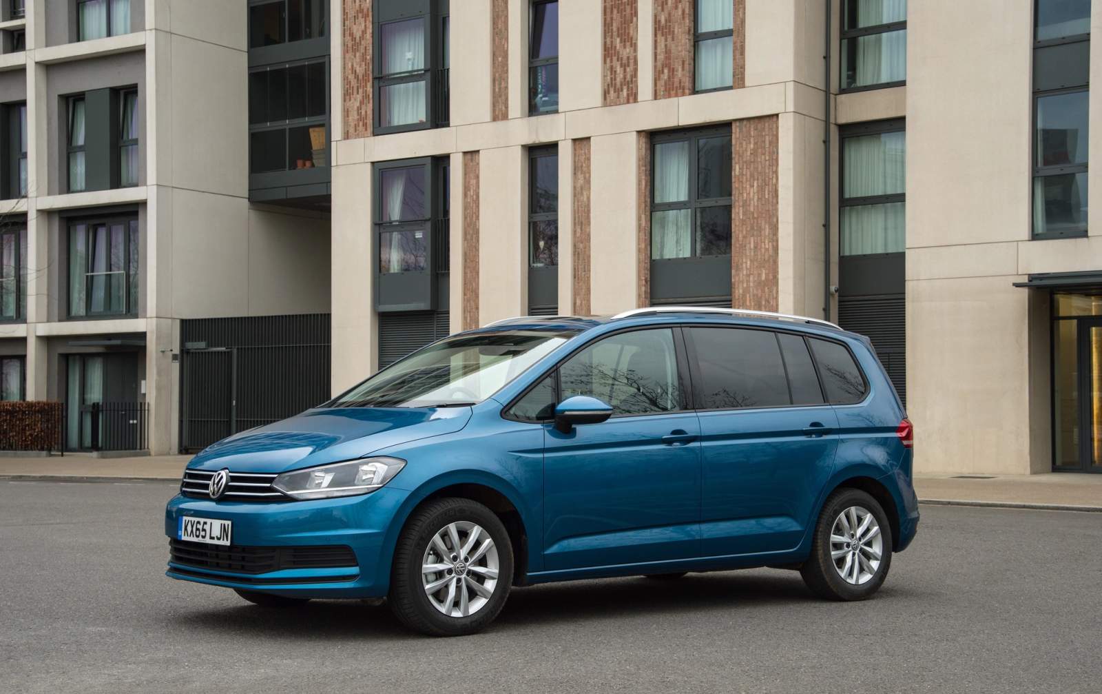 blue car parked 