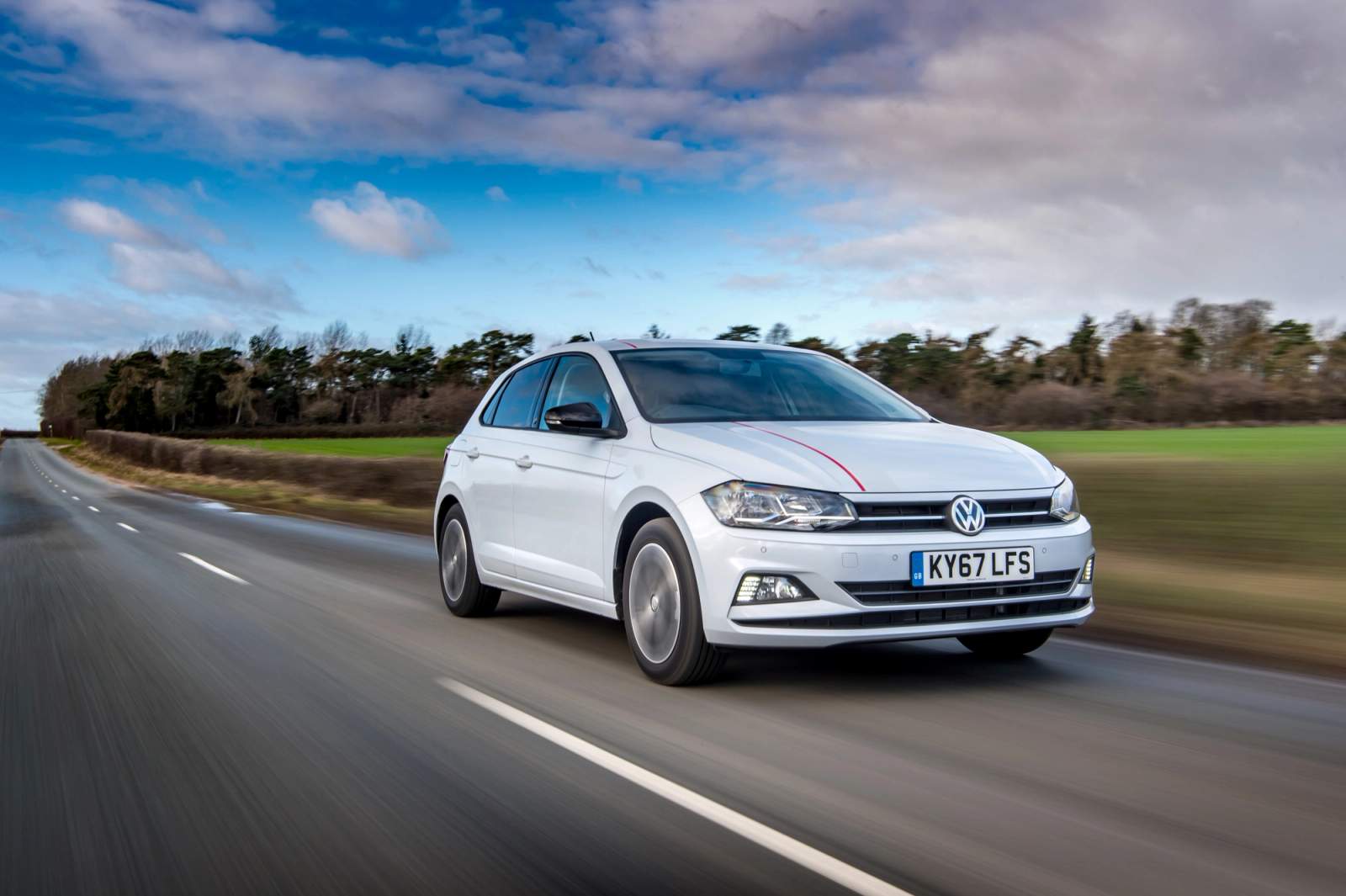 White Volkswagen Polo