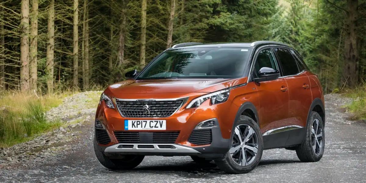 Peugeot 3008 parked in the forest