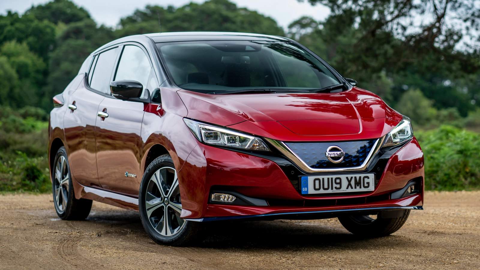 Nissan Leaf parked