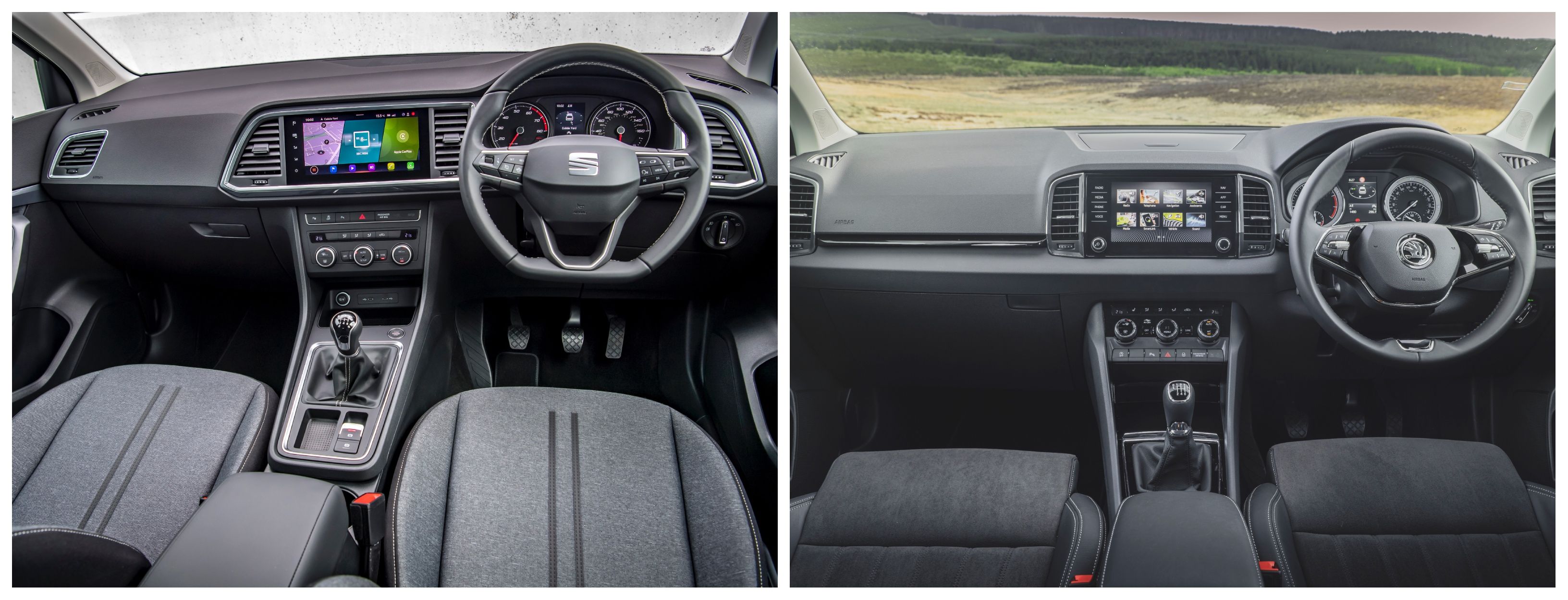 Seat Ateca and Skoda Karoq interiors
