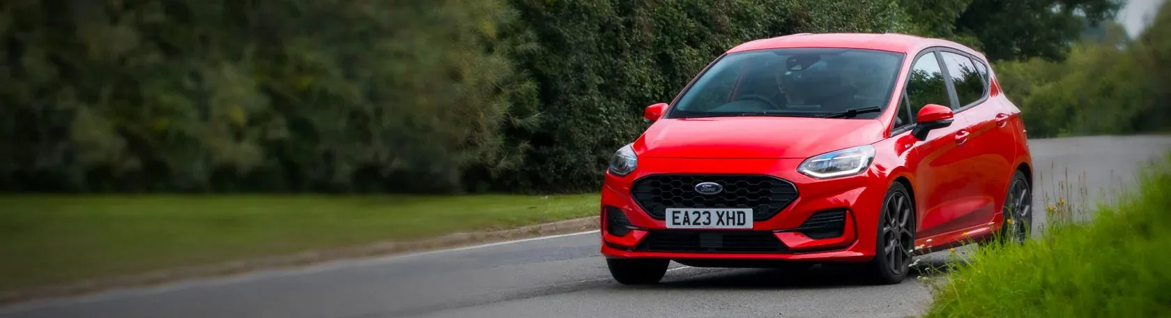 Used Ford Fiesta, Driving, Red
