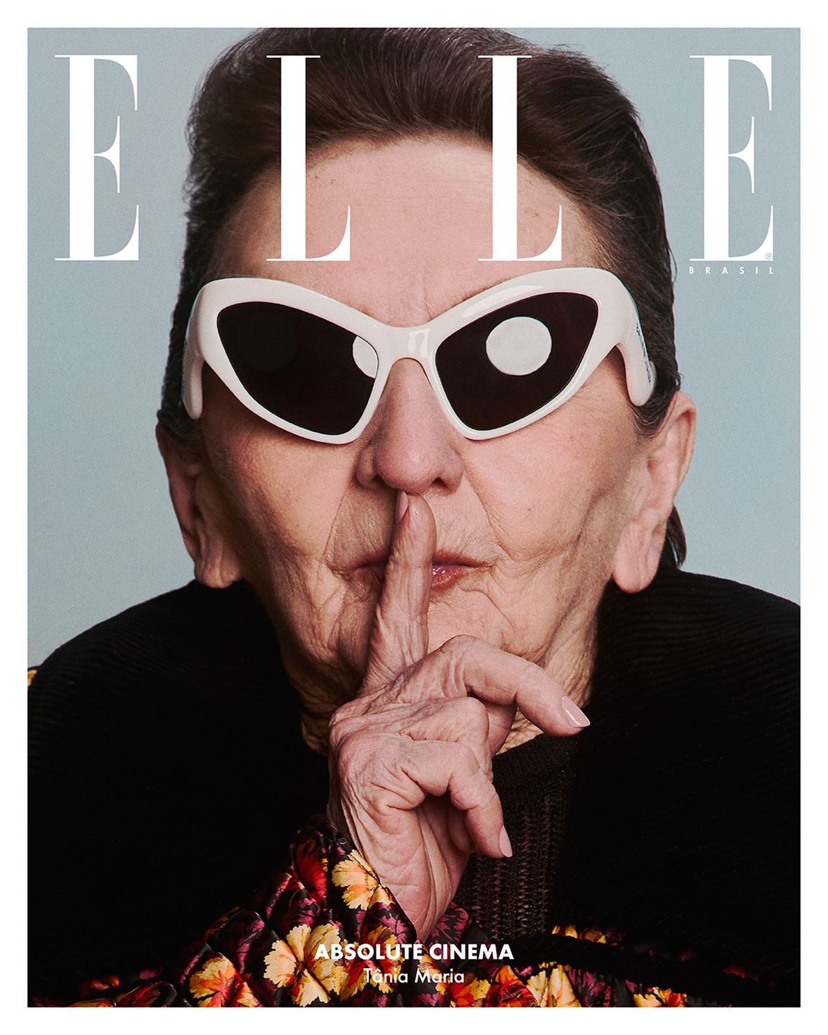 Tânia Maria, atriz de O Agente Secreto, na capa da ELLE Brasil. Foto: @wall404.
