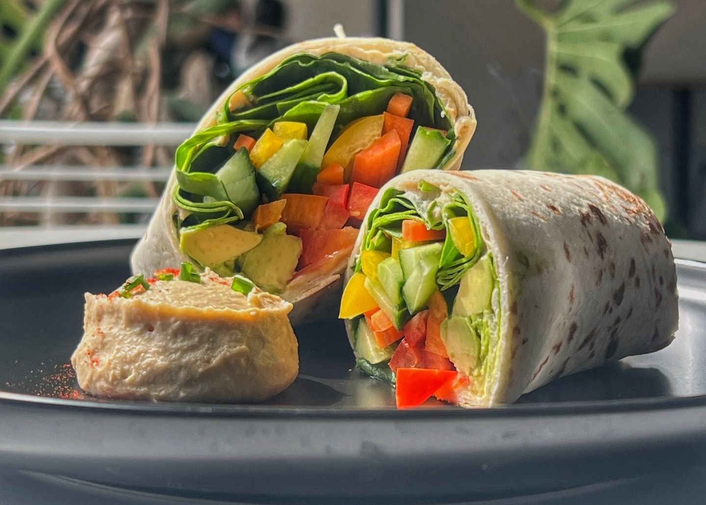 Vegetable pita wrap Chef Nam Catering Ann Arbor