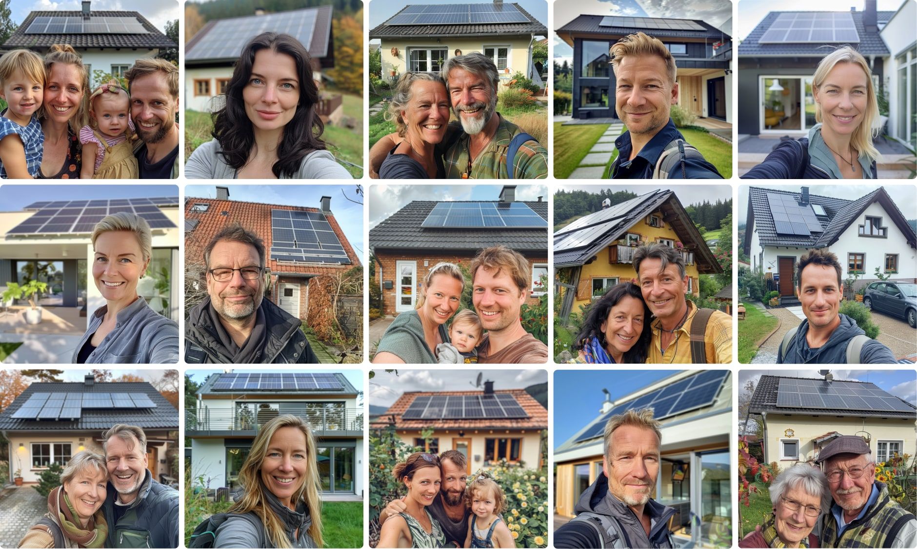 Zufriedene Kunden mit Solaranlagen