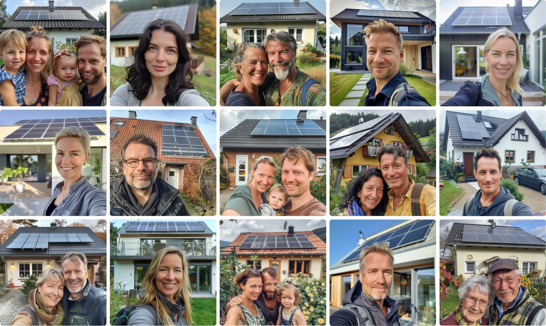 Zufriedene Kunden mit Solaranlagen