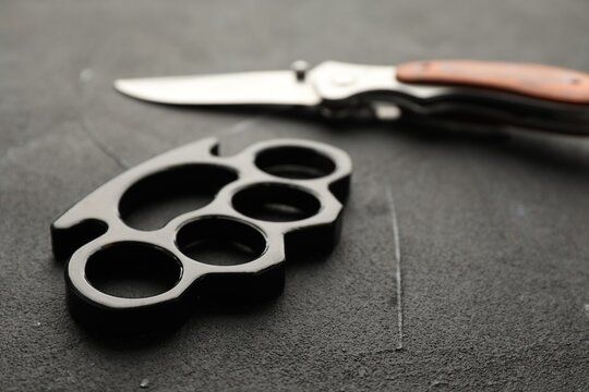 Knife and Brass Knuckles