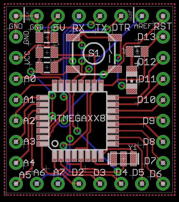 Screenshot of PCB layout