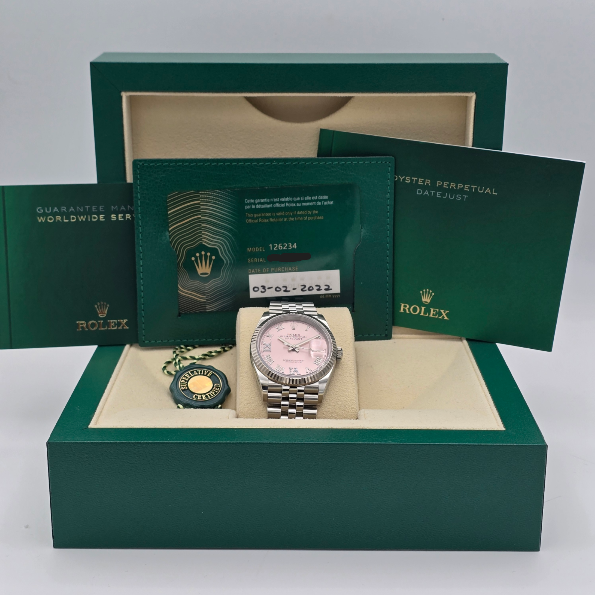Rolex Datejust 36 Ref. 126234 — alternate view — pre-owned luxury watch at Pertempus