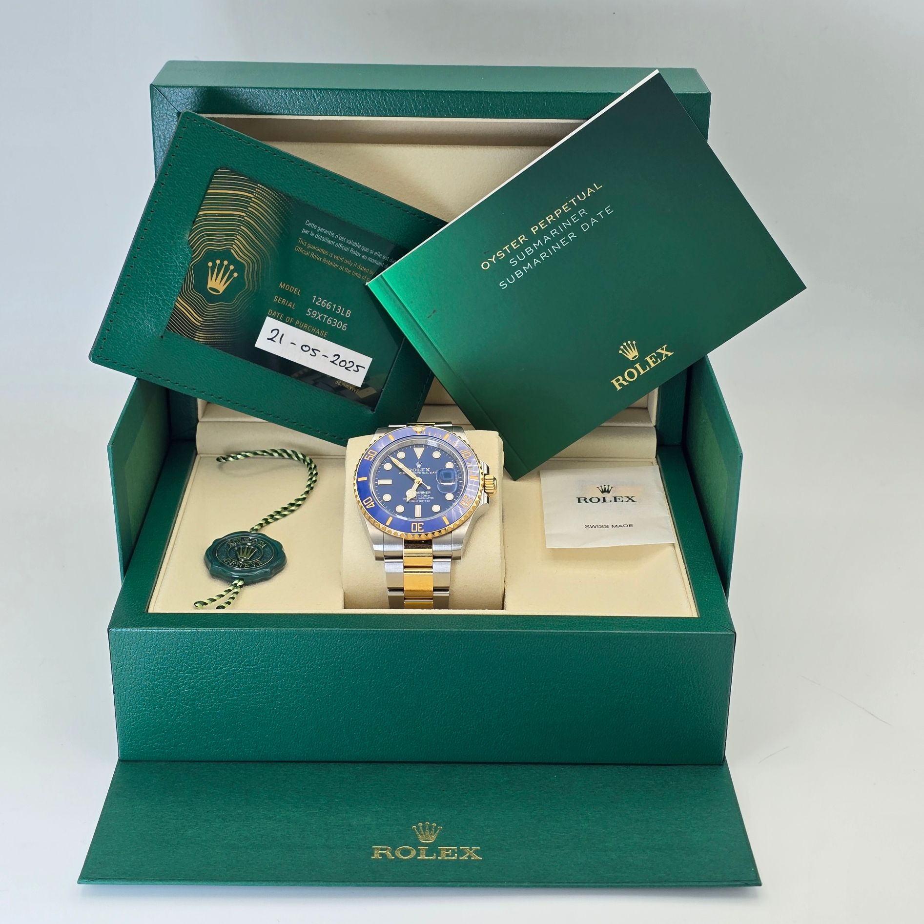 Rolex Submariner Date 41 Ref. 126613LB — alternate view — pre-owned luxury watch at Pertempus