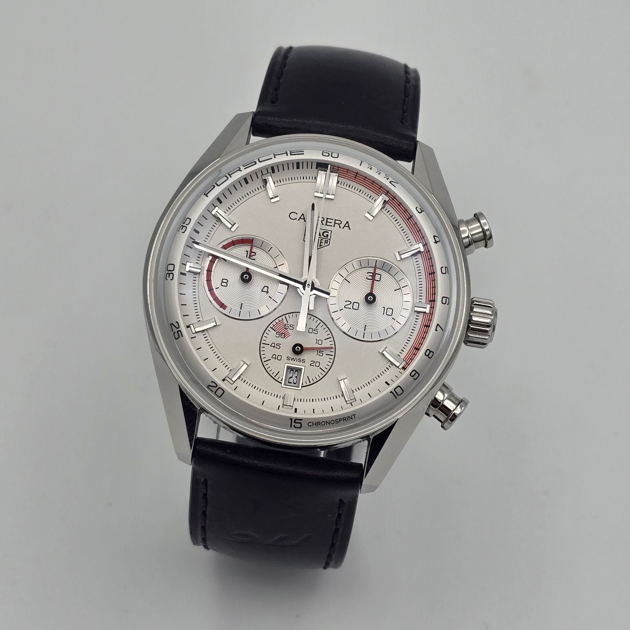 Tag Heuer Carrera Chronosprint Porsche Ref. CBS2011.FC6529 — pre-owned luxury watch at Pertempus, view 7