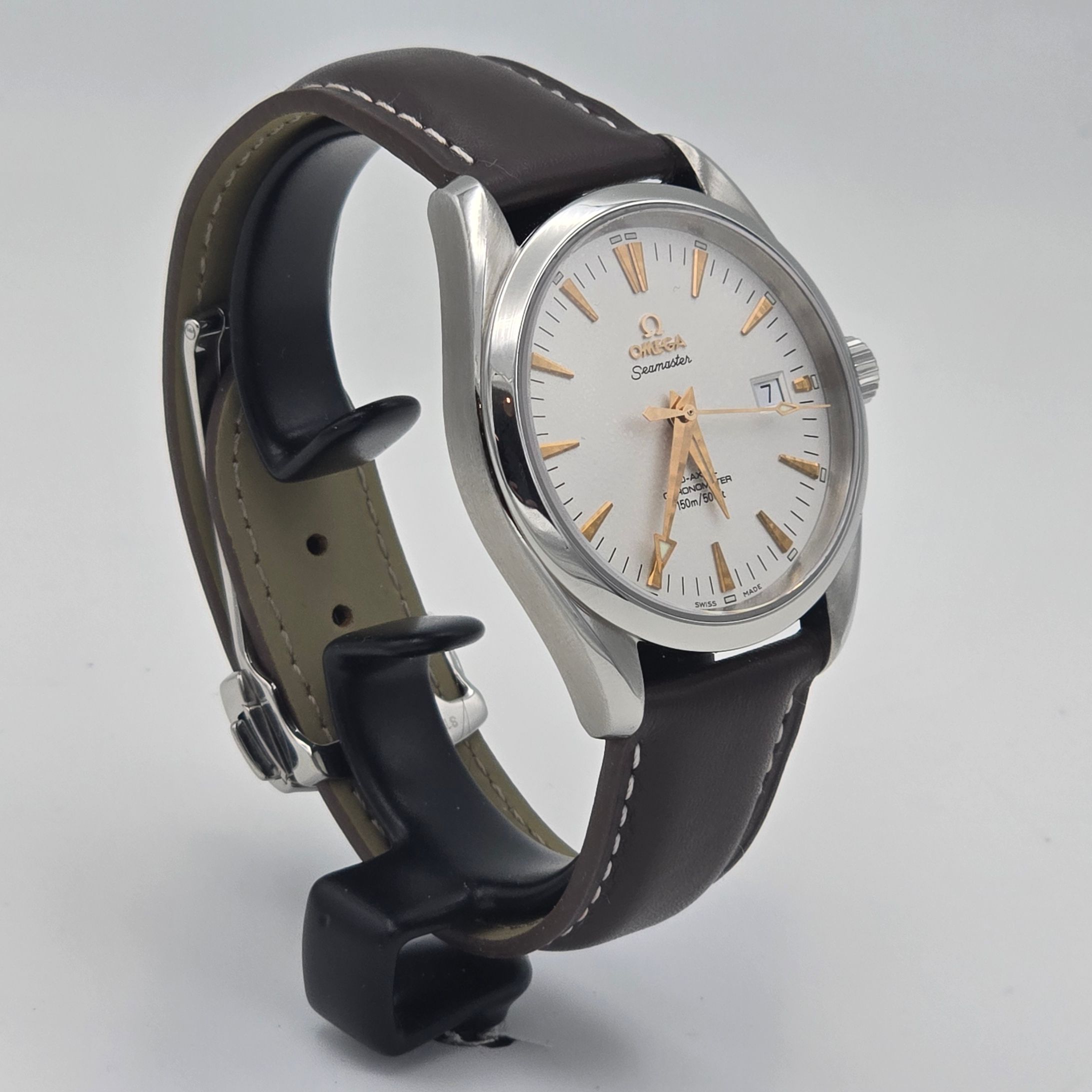 Omega Aqua Terra 150 Ref. 2803.34.37 — pre-owned luxury watch at Pertempus, view 4