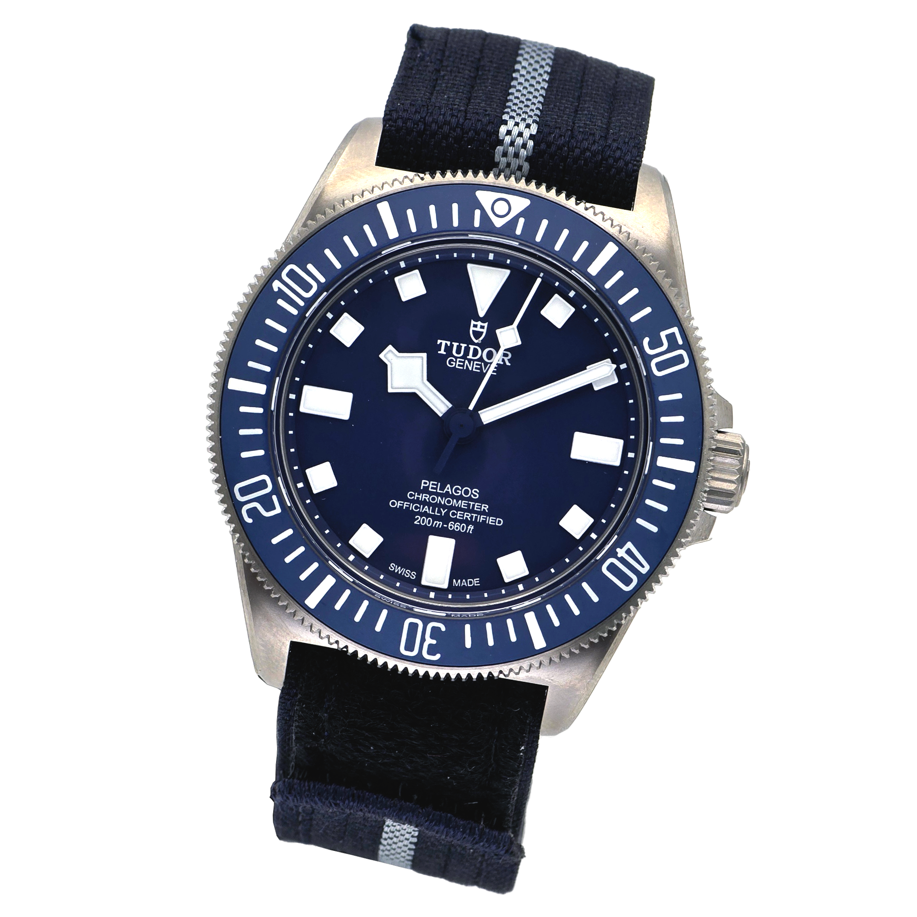 Tudor Pelagos FXD Marine National Titanium Ref. 25707B/22 — pre-owned luxury watch at Pertempus