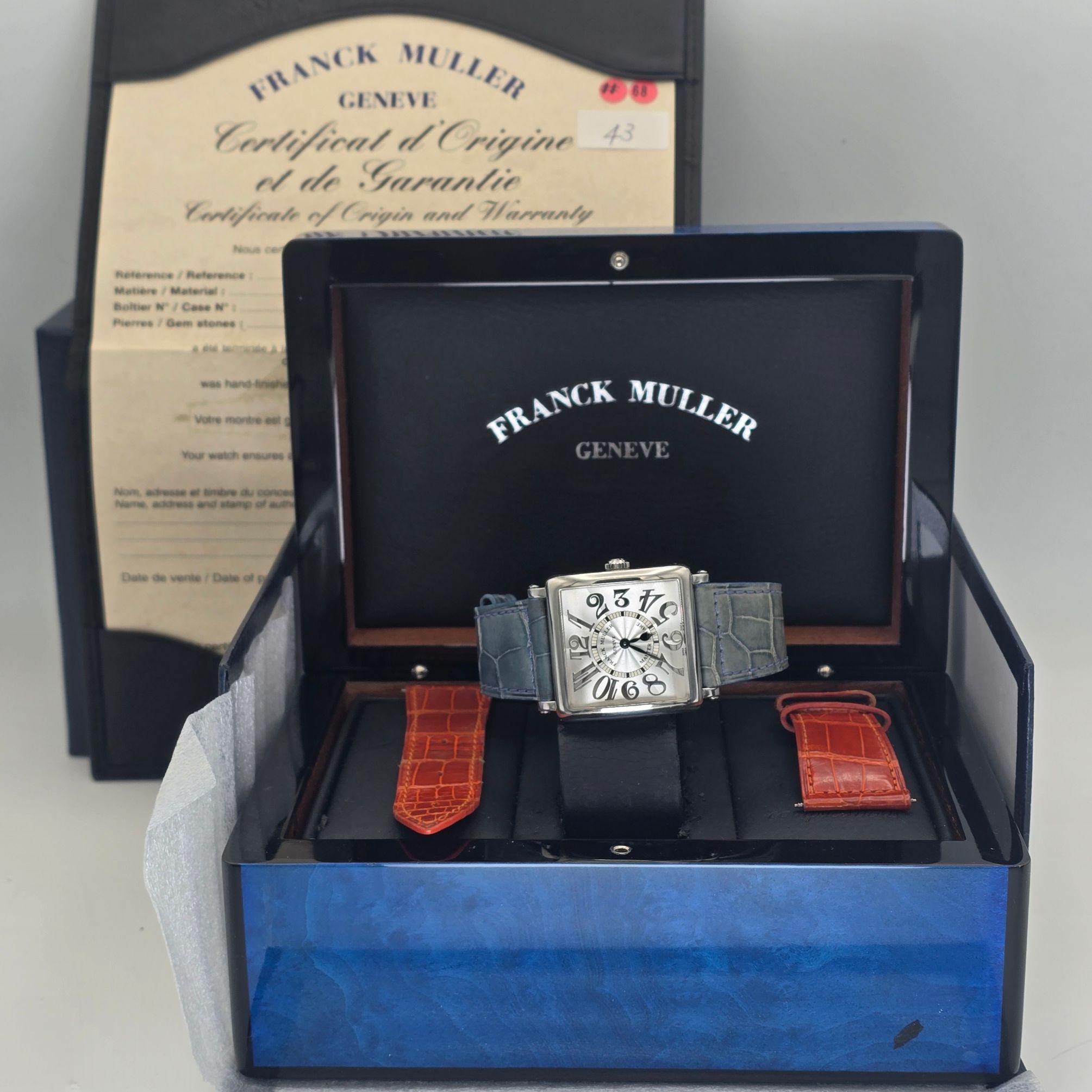 Franck Muller Master Square Ref. 6002M QZ V — alternate view — pre-owned luxury watch at Pertempus