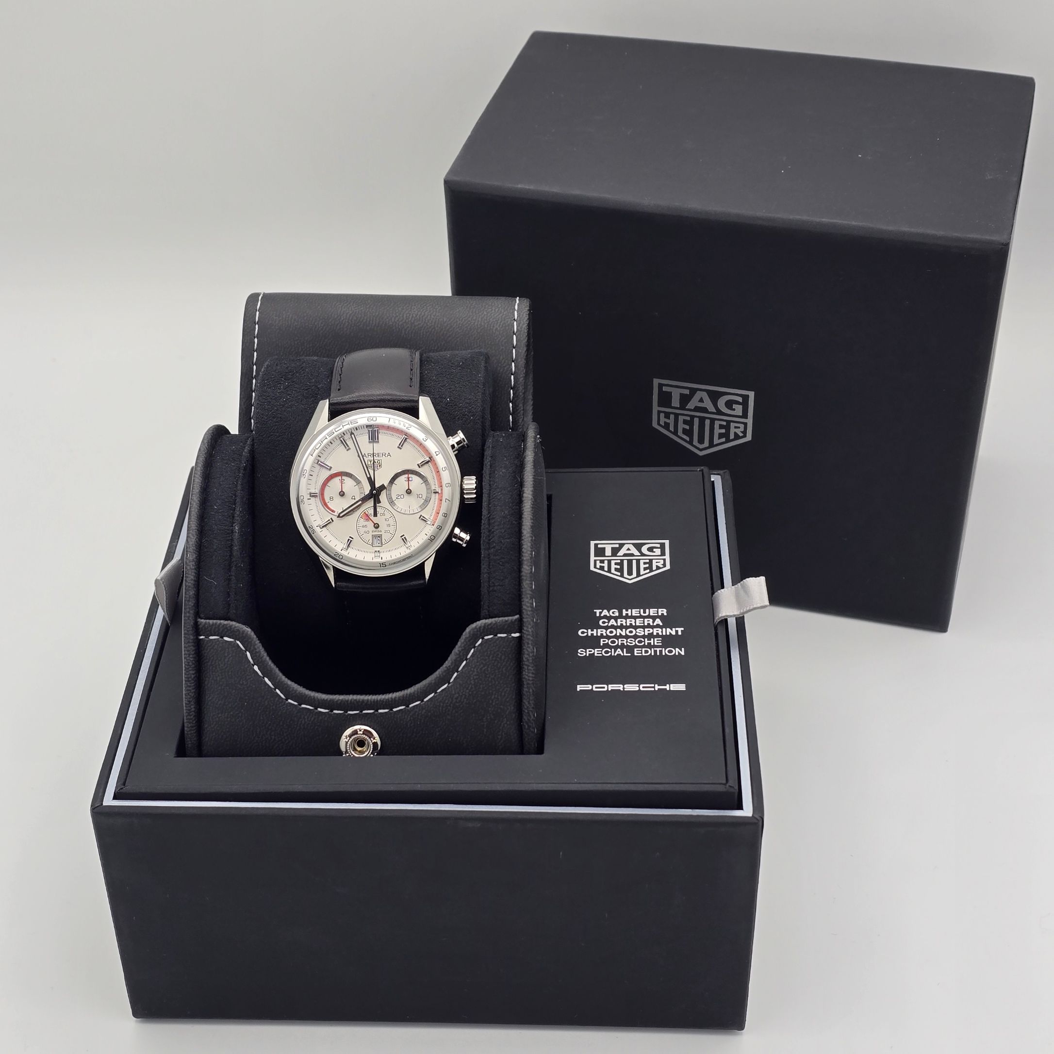 Tag Heuer Carrera Chronosprint Porsche Ref. CBS2011.FC6529 — alternate view — pre-owned luxury watch at Pertempus