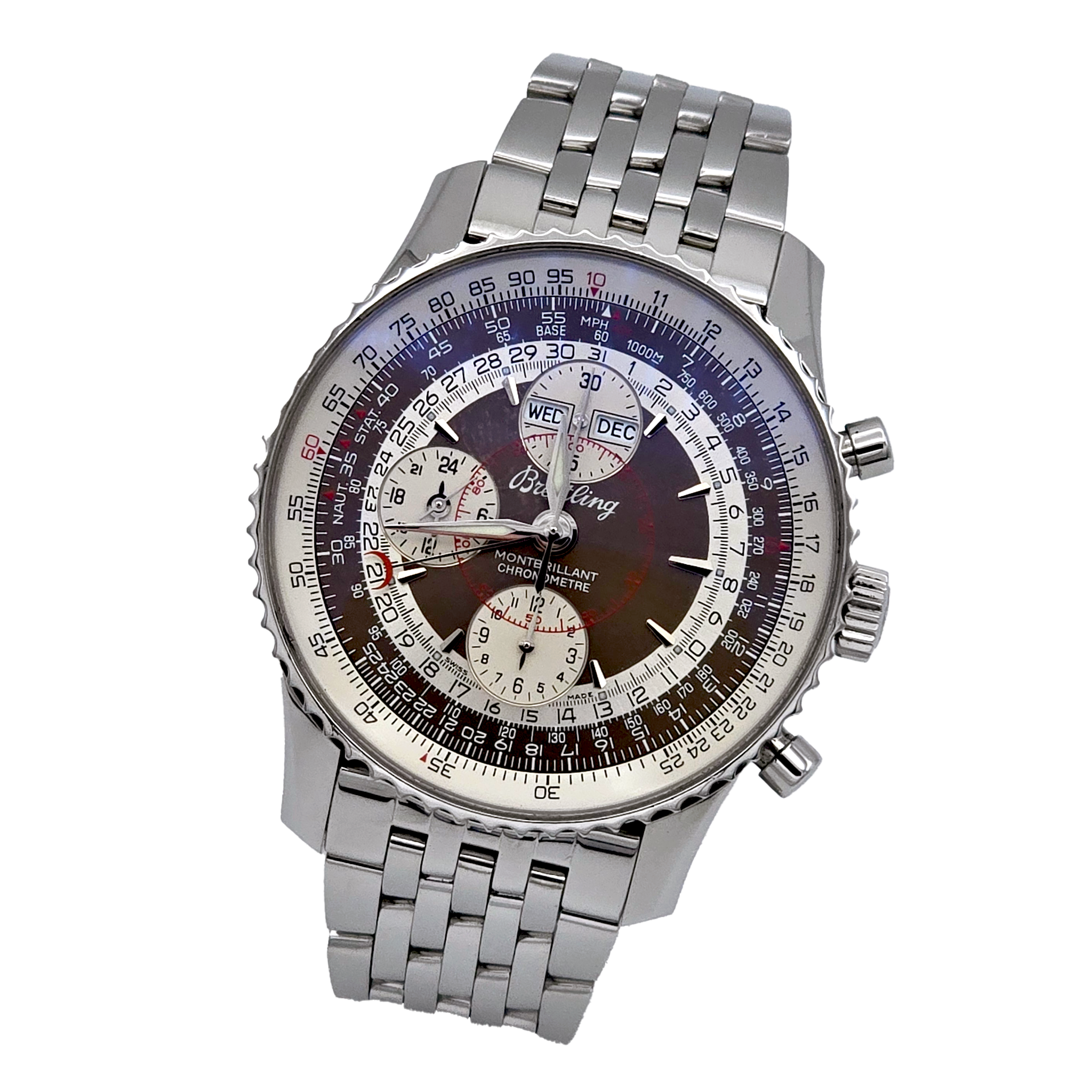 Breitling Navitimer Montbrillant Datora Ref. A2133012 — pre-owned luxury watch at Pertempus