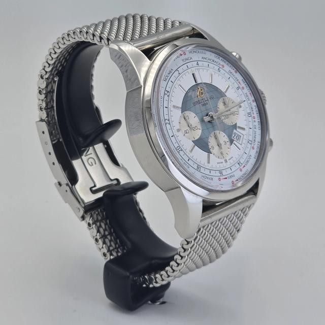 Breitling Transocean Chronograph Unitime Ref. AB0510U0/A732/152A, pre-owned luxury watch at Pertempus, view 3