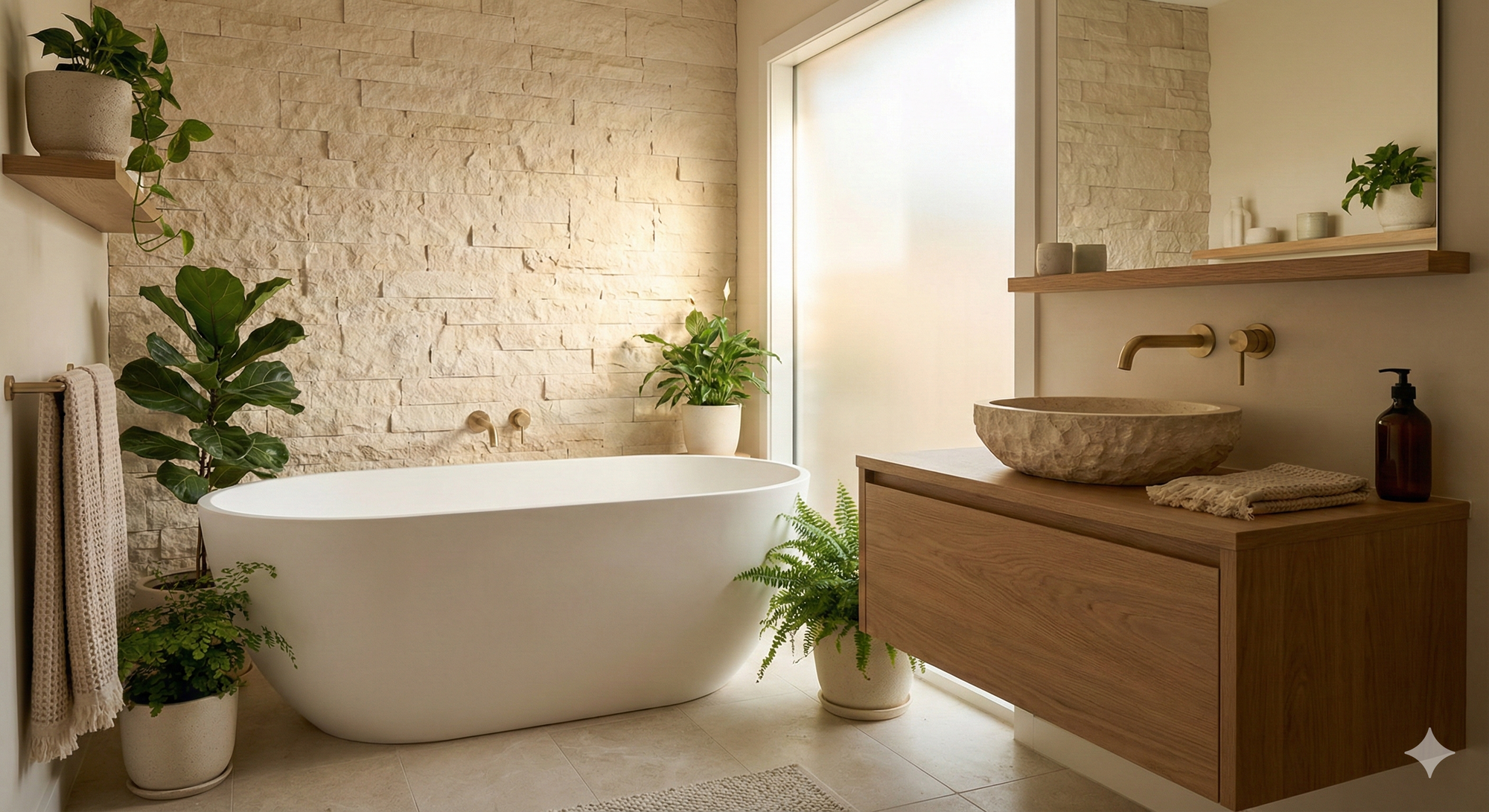 Luxury bathroom renovation Calgary featuring marble tiles custom vanity and modern fixtures