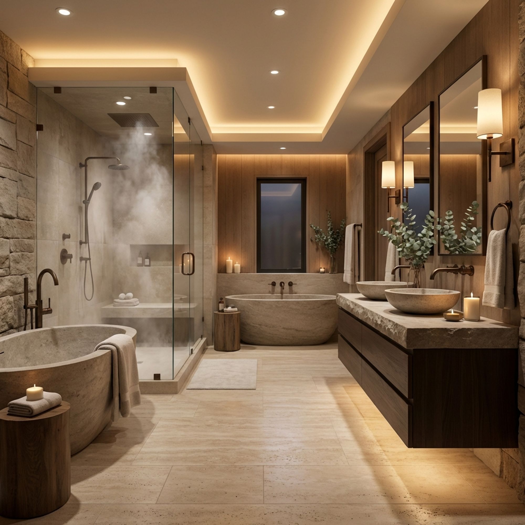 Luxury basement renovation detail