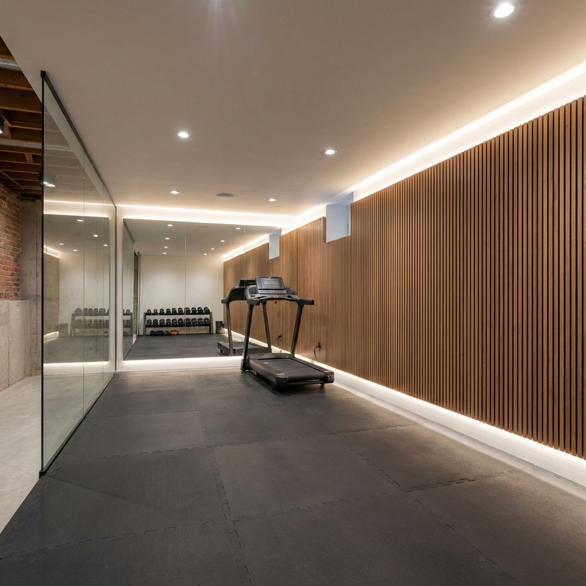 Luxury basement renovation detail