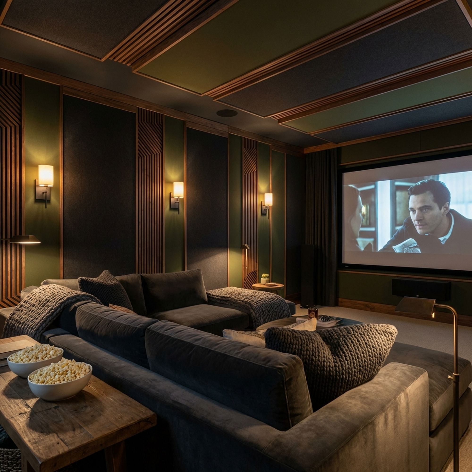 Luxury basement renovation detail