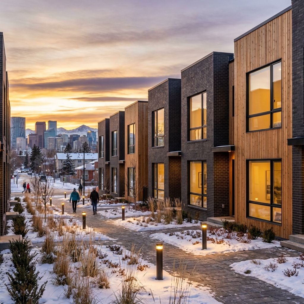 R-CG zoning diagram Calgary showing property setbacks and density regulations for infill development