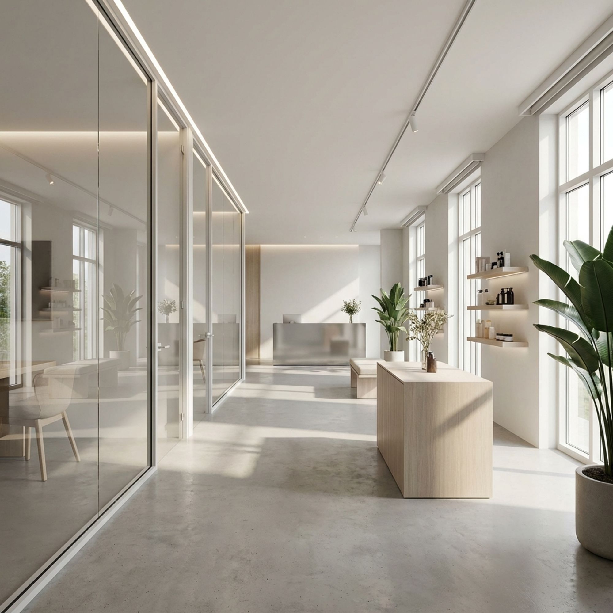 Modern minimalist commercial office interior