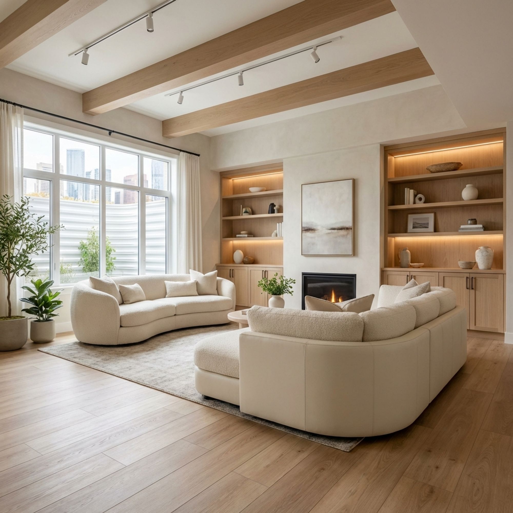 Luxury basement renovation detail