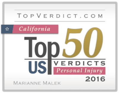 Top Verdict: California Top 50 US Personal Injury Verdicts 2016