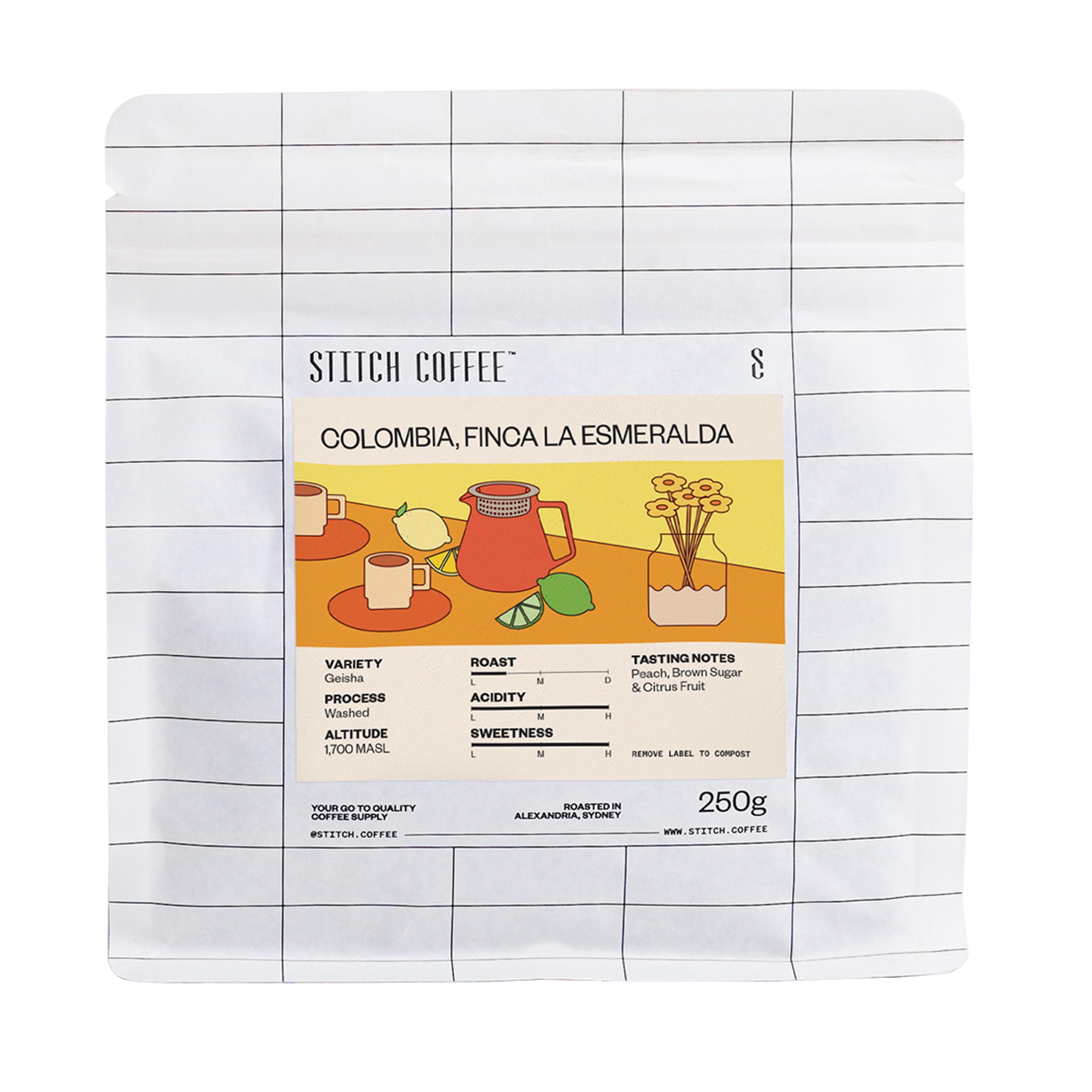 Colombia, FINCA LA ESMERALDA - 200g bag front