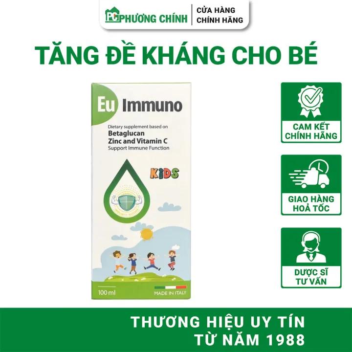 Siro Tăng Đề Kháng Cho Bé Eu Pharma Eu Immuno Hỗ Trợ Bé Phát Triển Khoẻ Mạnh 100ml
