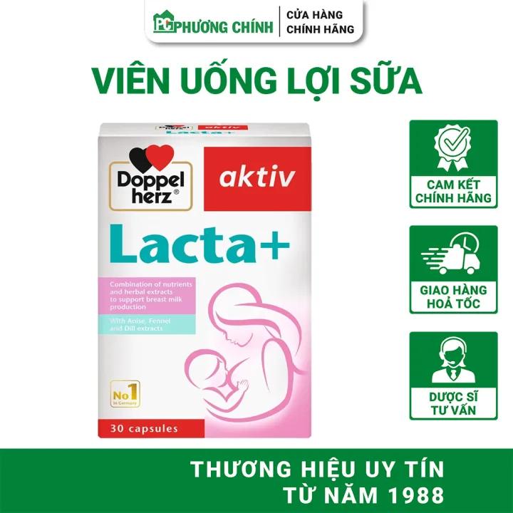 Viên Uống Lợi Sữa Doppelherz Lacta+ Hỗ Trợ Cải Thiện Nguồn Sữa Mẹ 30 Viên/Hộp