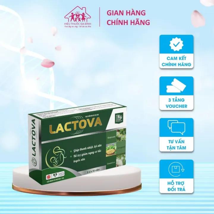 Viên uống Lactova lợi sữa, tăng tiết sữa, thông tuyến sữa phụ nữ sau sinh