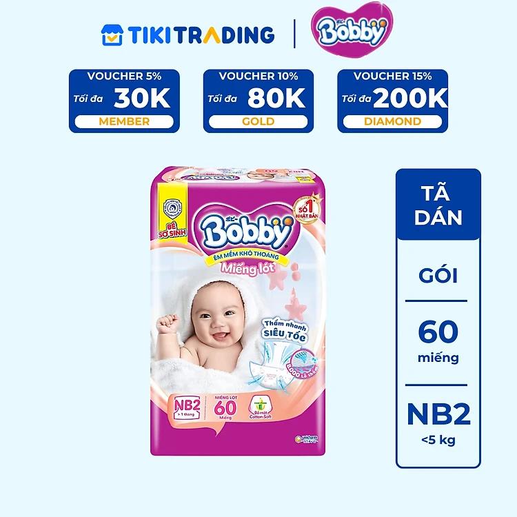 Miếng Lót Sơ Sinh Bobby Fresh Newborn 2 - 60 (60 Miếng)