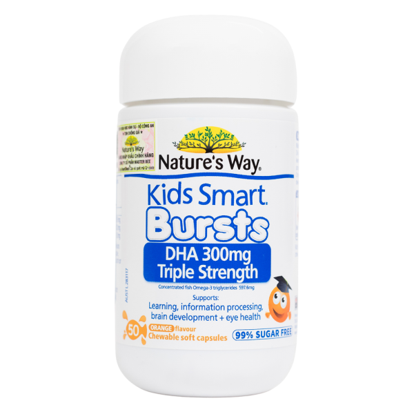 Thực phẩm bảo vệ sức khỏe Nature's Way Kids Smart Bursts DHA 300mg Triple Strength