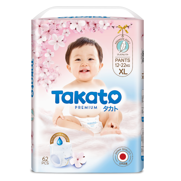 Tã quần Takato siêu mềm mại (XL, 62 miếng)
