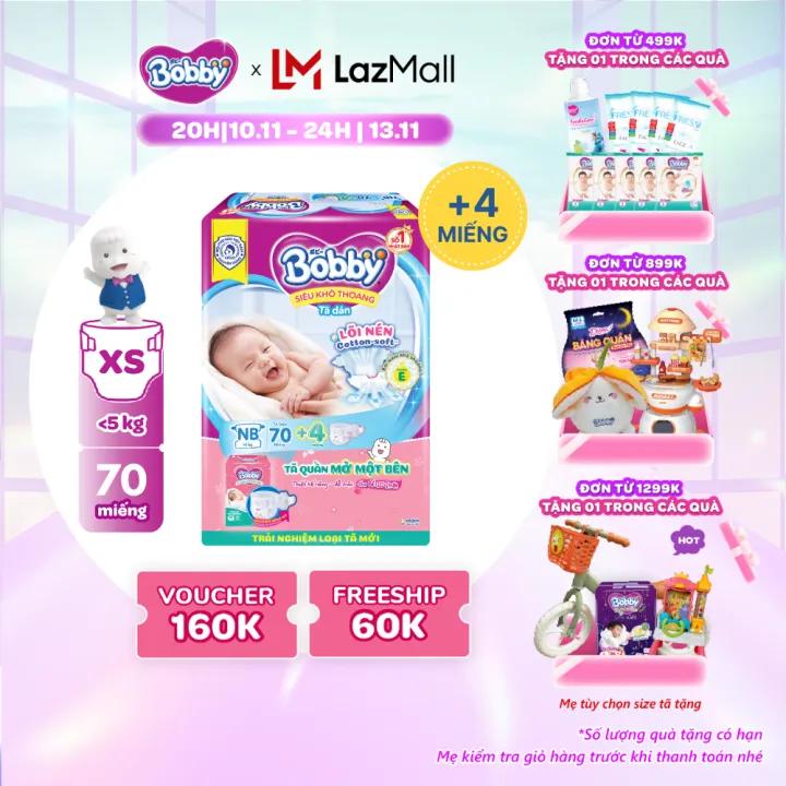 Tã dán Sơ sinh Bobby XS70