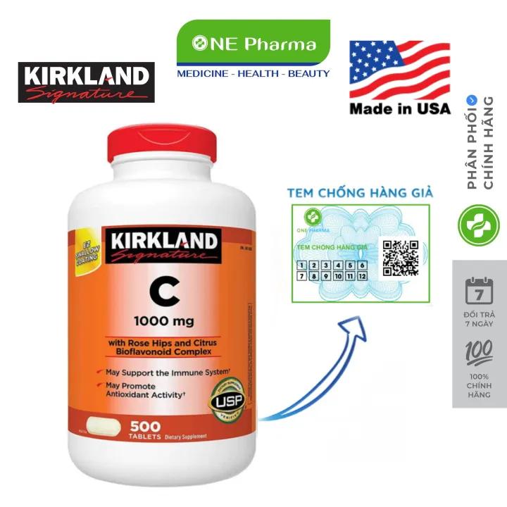 Viên Uống Bổ Sung Vitamin C 1000mg Kirkland hộp 500 viên của Mỹ
