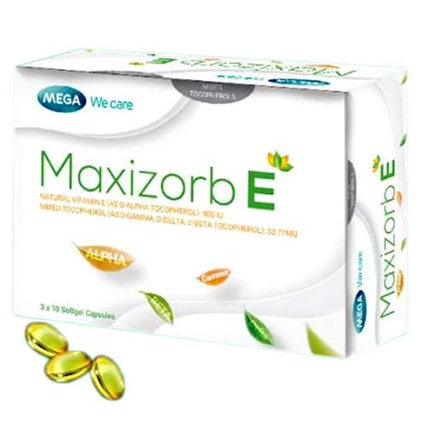 Maxizorb E, hỗ trợ bổ sung vitamin E cho cơ thể, hỗ trợ làm đẹp da ( Hộp 30 viên )