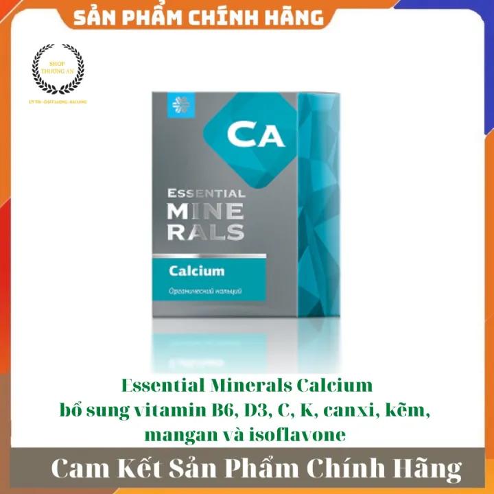 Thực phẩm bổ sung canxi phòng ngừa loãng xương Siberian Essential Minerals Calcium - Hộp 60 viên