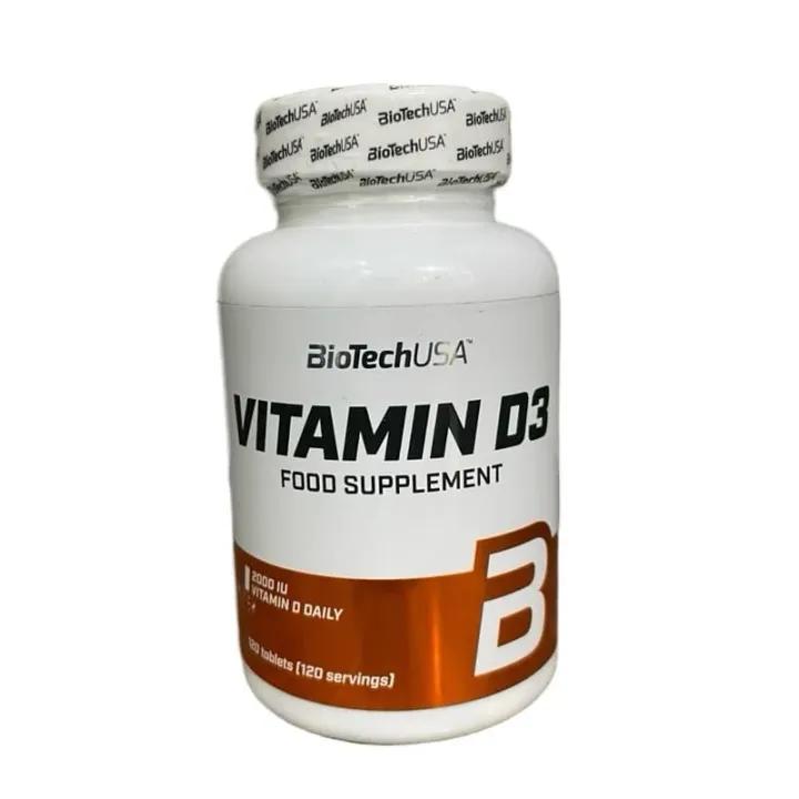 Viên uống bổ sung Vitamin D3 BiotechUSA - lọ 120 viên