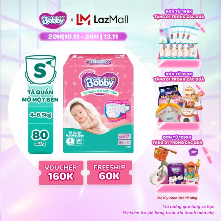 Tã quần mở một bên Bobby dành cho bé sơ sinh size S80