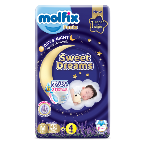 Molfix tã quần Sweet Dreams size M (46+4) Jumbo