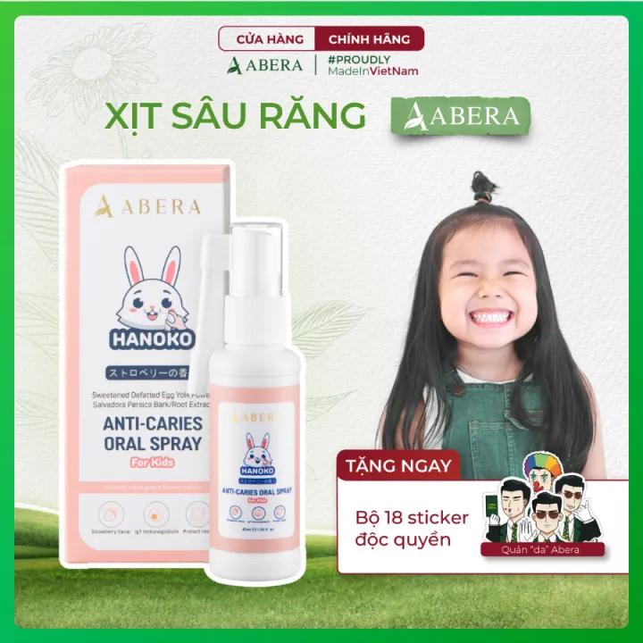 Xịt Chống Sâu Răng Hanoko Abera 40ML - Hỗ Trợ Ngừa Sâu Răng, Cải Thiện Các Vấn Đề Răng Miệng Cho Bé