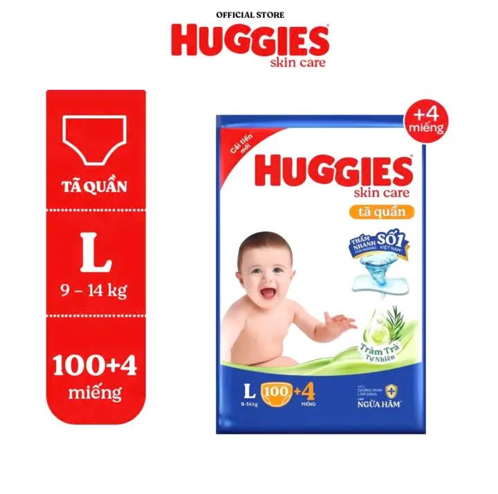 Tã Quần Huggies size M106, L104, XL88, XXL80(mẫu mới - size Lớn)