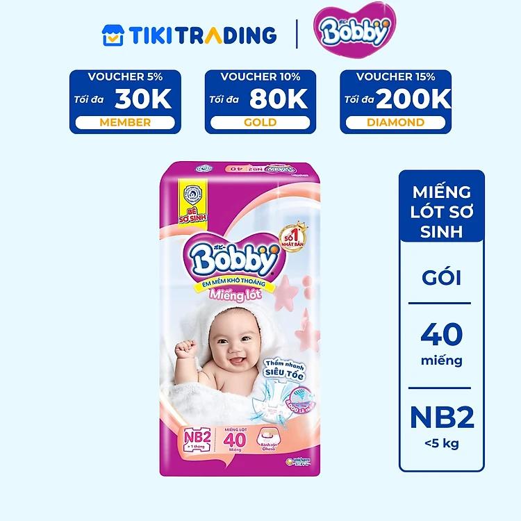 Miếng Lót Sơ Sinh Bobby Fresh Newborn 2 - 40 (40 Miếng)