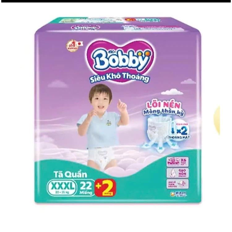 Tã Quần Trẻ Em Bobby Size XXXL 22 Miếng 20 Đến 35 Kg - Bỉm Quần Cho Bé Bobby Size Cực Đại XXXL22 | XXXL