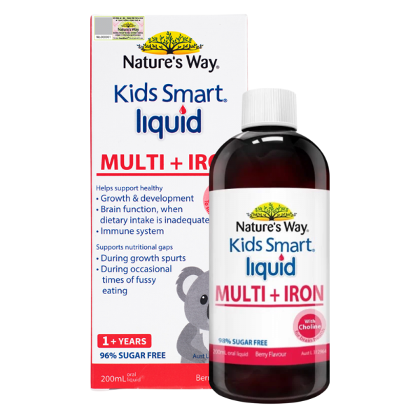 Thực phẩm bảo vệ sức khỏe Nature's Way Kids Smart Multi Iron Liquid