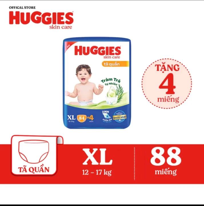 Tã quần Huggies XL 84+4( tặng 4 miếng)